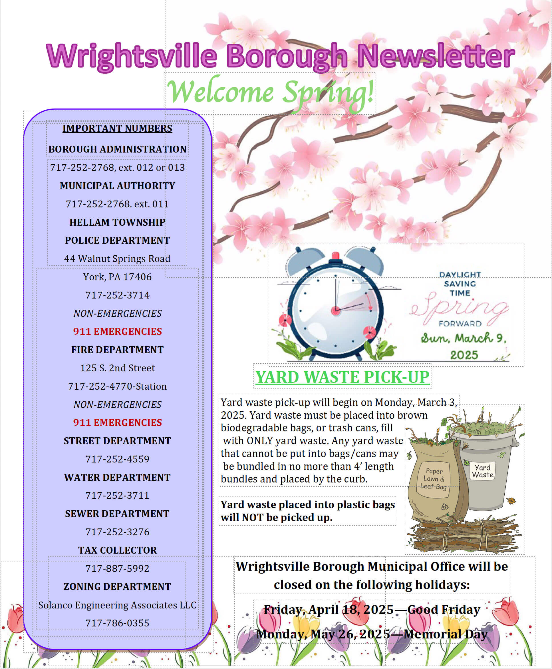 Spring 2025 Newsletter Cover